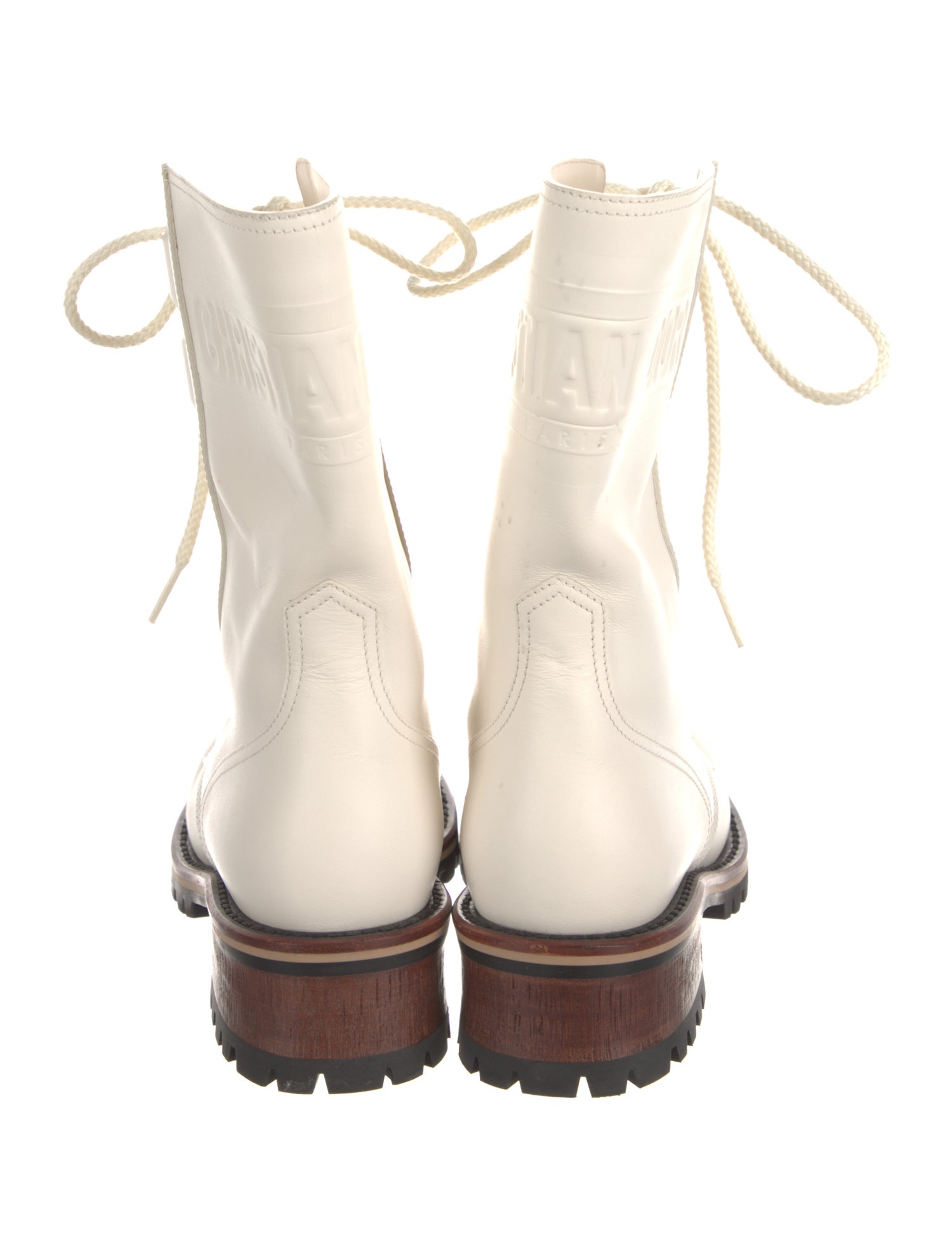 Christian Dior Leather Combat Boots